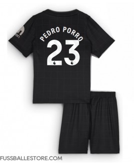 Günstige Tottenham Hotspur Pedro Porro #23 Auswärts Trikotsatzt Kinder 2025-26 Kurzarm (+ Kurze Hosen)